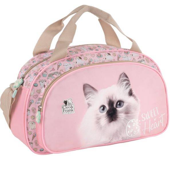 Cleo és Frank cicás sporttáska, kézitáska - Sweet Heart