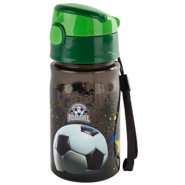 Szívószálas focis műanyag kulacs 330 ml - Football Fever