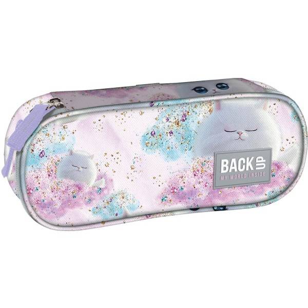 BackUp ovális tolltartó - Fluffy Cats