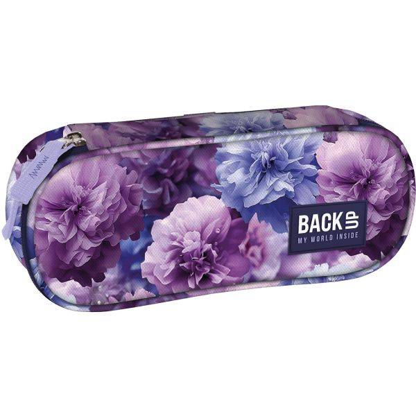 BackUp virágos ovális tolltartó - Peony Flowers