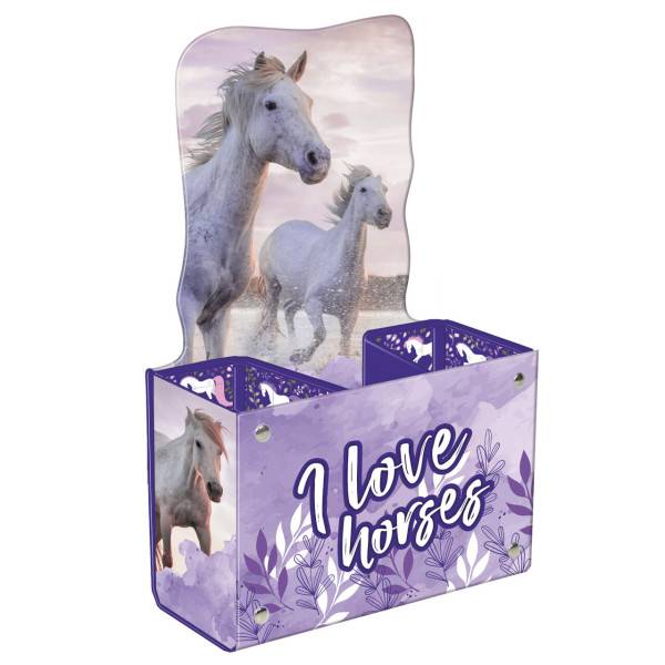Lovas asztali tolltartó – Violet