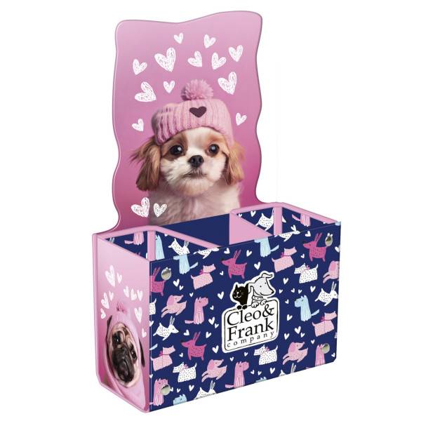 Cleo & Frank kutyás asztali tolltartó – Hearts