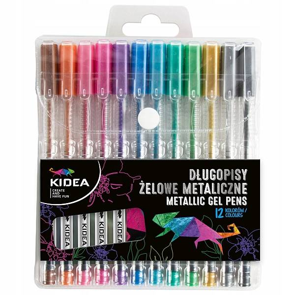 Kidea Metál zselés toll szett 12 db-os