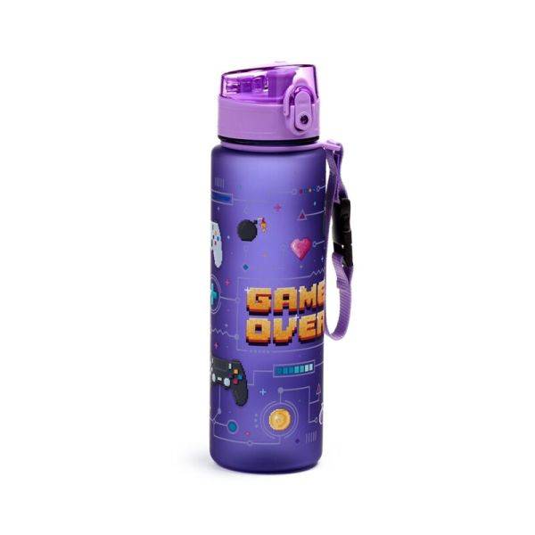 Gamer műanyag kulacs 600 ml-es – Game Over