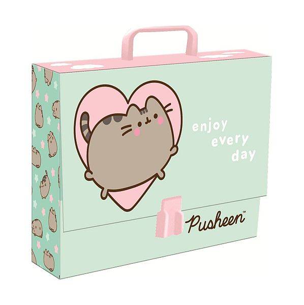 Pusheen Cat cicás fogantyús irattartó XL – Enjoy every day