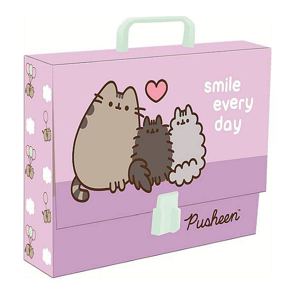 Pusheen Cat cicás fogantyús irattartó XL – Smile every day