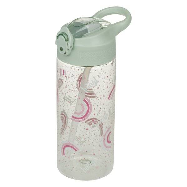 Baagl tritán kulacs 500 ml-es szívószálas – Pink Rainbow