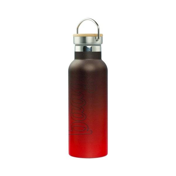 Baagl fémkulacs, termosz bambusz tetővel 500ml – Gradient red