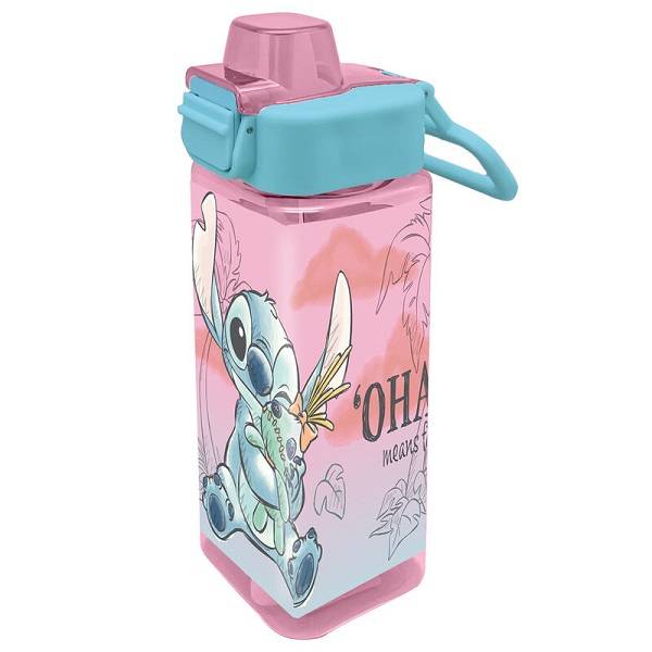 Szögletes Stitch kulacs 500 ml - Ohana