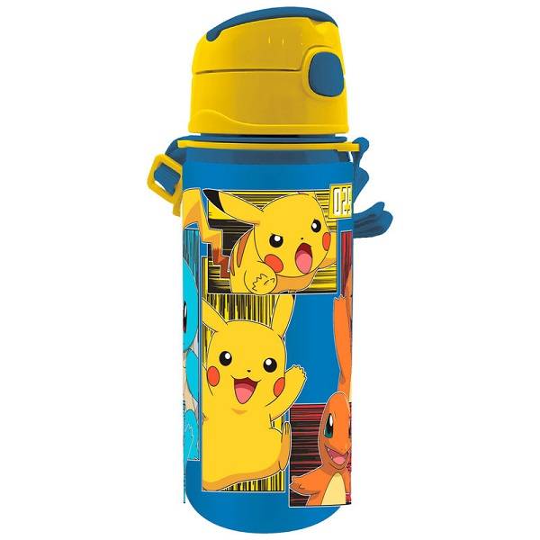 Pokemon szívószálas aluminium kulacs 600 ml