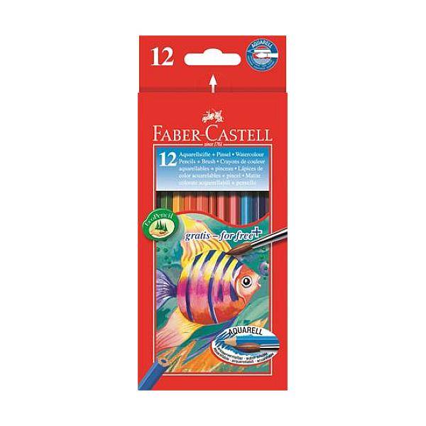 Faber-Castell Akvarell színes ceruza készlet ecsettel 12 db-os