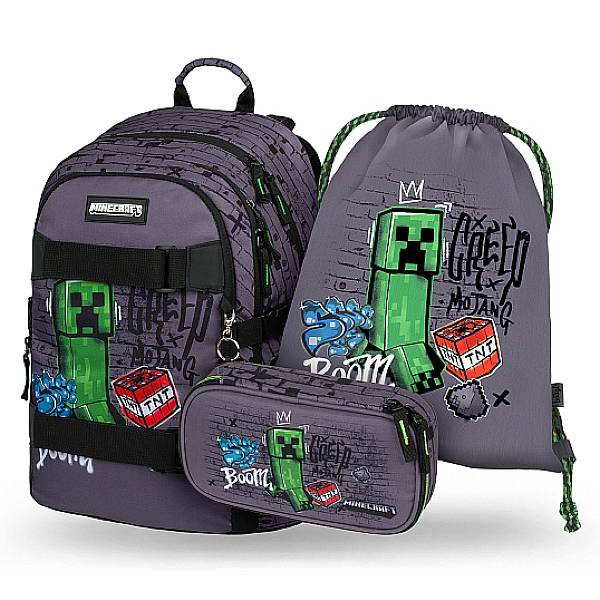 Baagl ergonomikus iskolatáska, hátizsák SZETT - Minecraft TNT