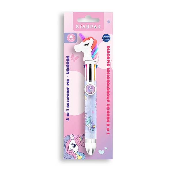Unikornisos 8 színű golyóstoll – Starpak
