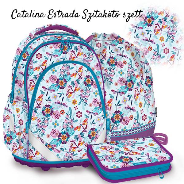 Ars Una Catalina Estrada iskolatáska 3 részes SZETT – Szitakötők (AU-F1)