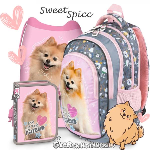 My Little Friend kutyás iskolatáska, hátizsák SZETT – Sweet Spicc