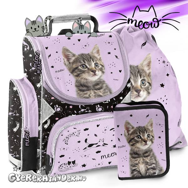 Paso cicás ergonomikus iskolatáska SZETT – Meow