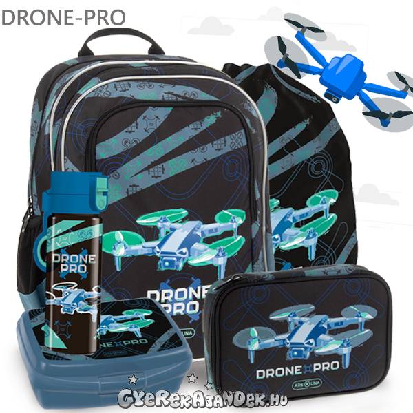 Ars Una ergonomikus iskolatáska, hátizsák SZETT – Drone Pro