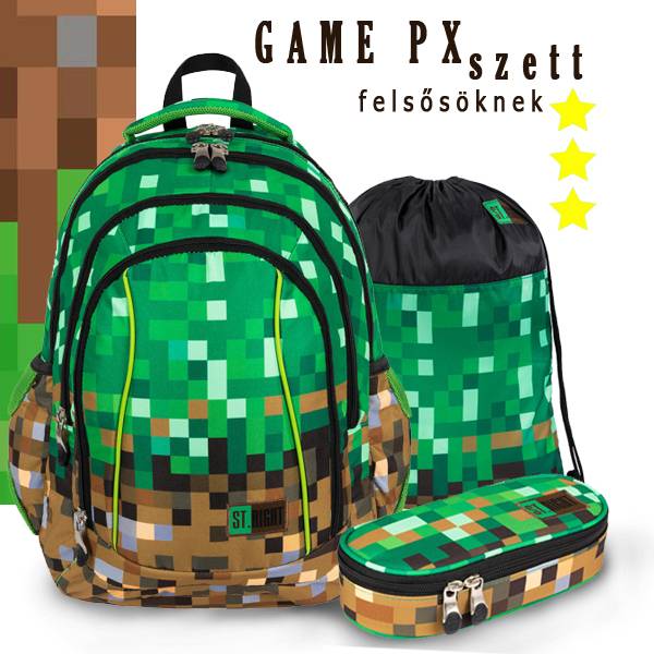 St. Right iskolatáska, hátizsák SZETT 43 cm – Game PX