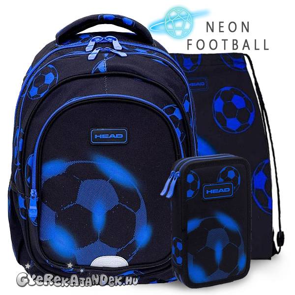 Head focis iskolatáska, hátizsák SZETT – Blue Neon