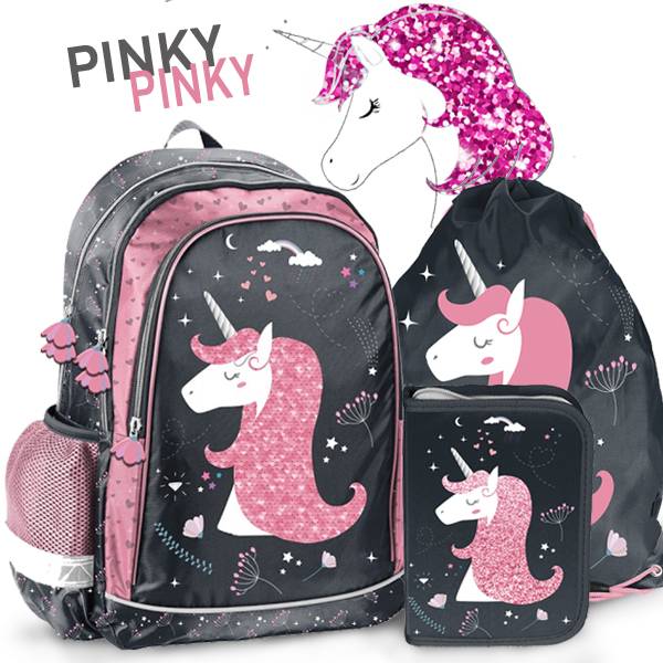 Paso Unikornisos iskolatáska hátizsák SZETT- PINKY