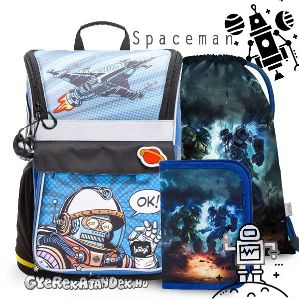 BAAGL ergonomikus iskolatáska SZETT – Spaceman