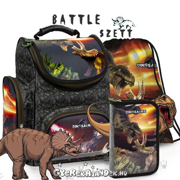 Dinoszauruszos iskolatáska SZETT – Battle