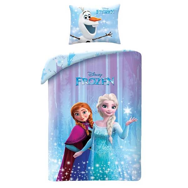 Jégvarázs ágyneműhuzat szett 140×200 cm – Anna és Elsa