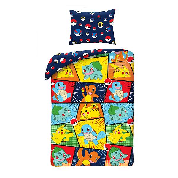 Pokemon ágyneműhuzat szett – Kanto Starters
