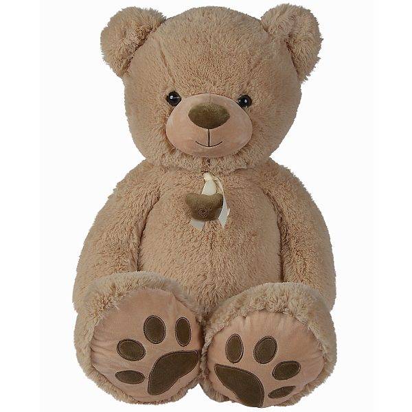 Nicotoy plüss mackó szalaggal 100 cm – bézs