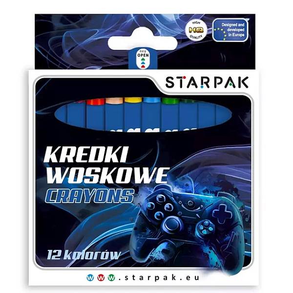 Starpak gamer zsírkréta készlet 12 db-os – Konzol