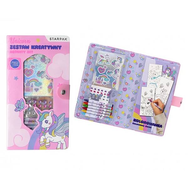 Unikornisos színező készlet zsírkrétával