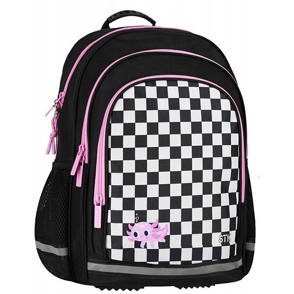 Starpak ergonomikus kockás iskolatáska, hátizsák – Axolotl