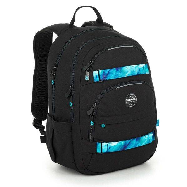 Topgal ergonomikus iskolatáska hátizsák VIKI – Black’n’blue