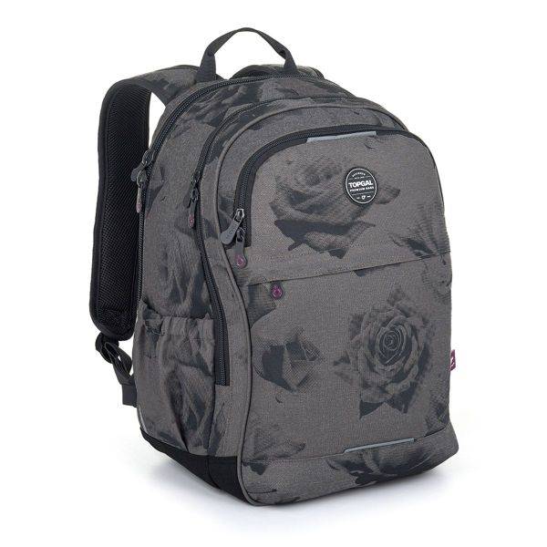 Topgal ergonomikus iskolatáska hátizsák RONY – Black Rose
