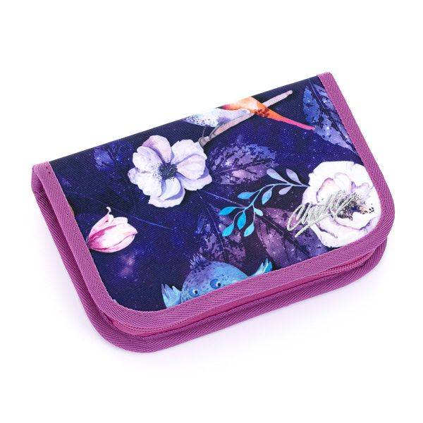 Topgal kihajtható tolltartó – Lila virágok