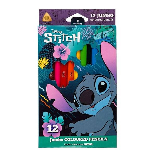 Stitch 12 db-os vastag színes ceruza készlet – Coolpack