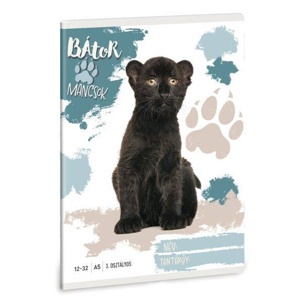 Ars Una 3. osztályos vonalas füzet A5 – Bátor Mancsok – Fekete Párduc
