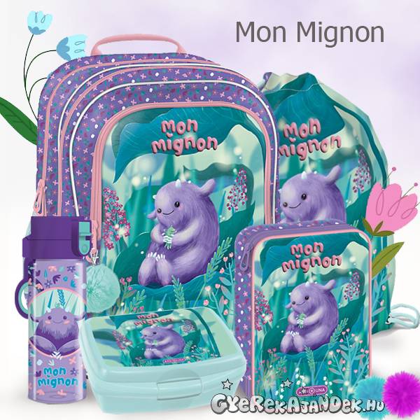 Ars Una ergonomikus iskolatáska, hátizsák SZETT 5 részes – Mon Mignon