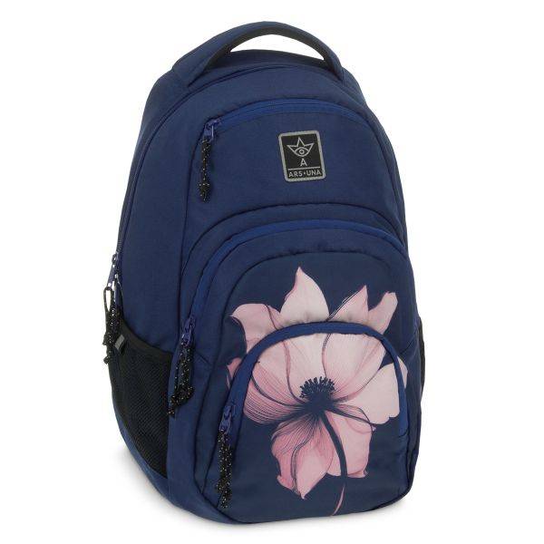 Ars Una virágos iskolatáska, hátizsák AU-2 – Pink Shade