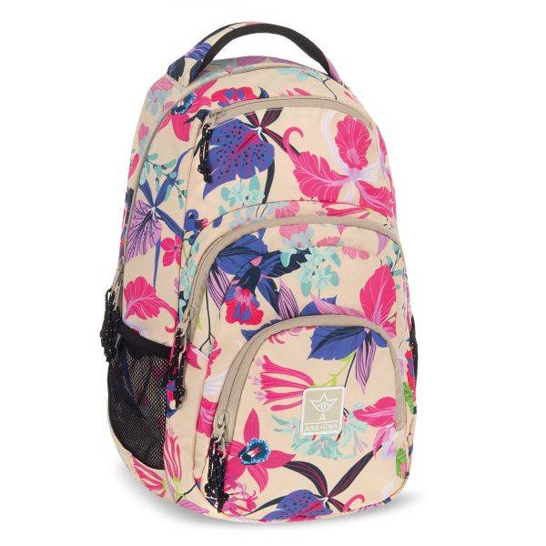 Ars Una virágos iskolatáska, hátizsák AU-2 – Beach Flowers