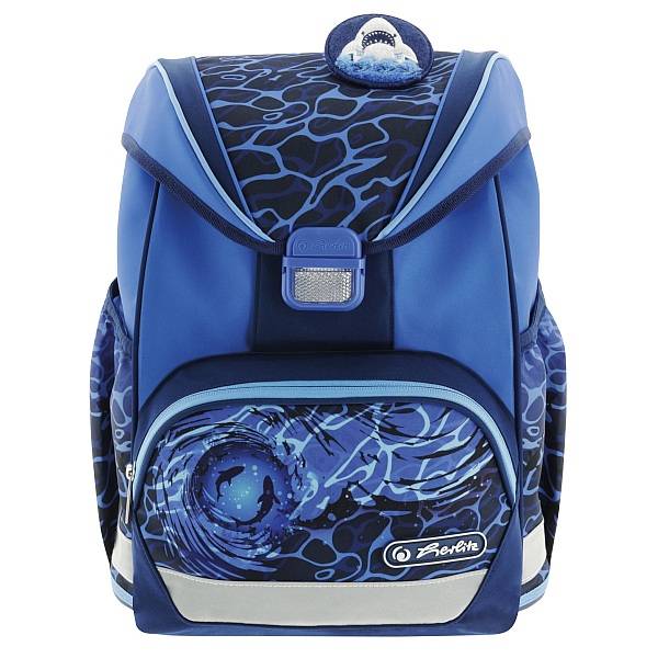 Herlitz UltraLight Plus cápás iskolatáska – Blue Shark