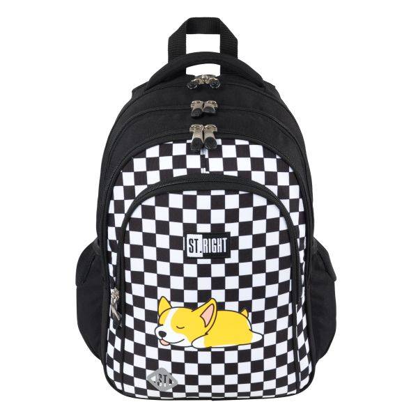St. Right iskolatáska, hátizsák 4 rekeszes - Sleepy Corgi
