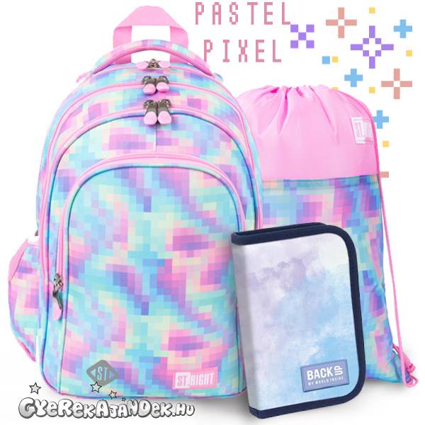 St. Right anatómiai iskolatáska, hátizsák SZETT - Pastel Pixels