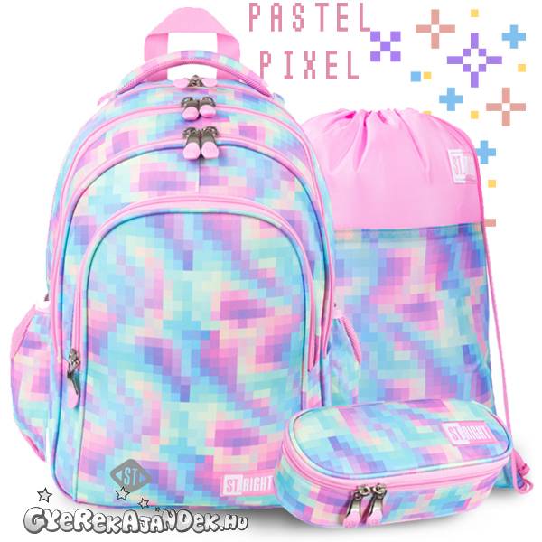 St. Right anatómiai iskolatáska, hátizsák szett 2 - Pastel Pixels