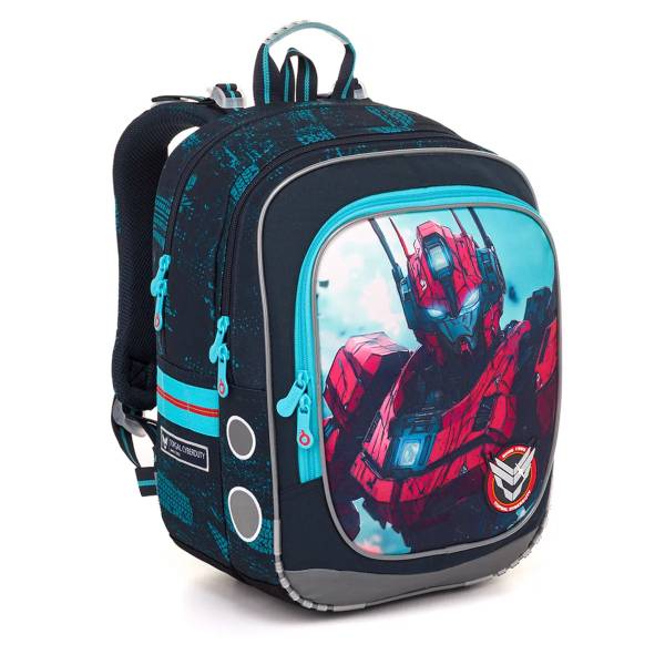 Topgal ergonomikus robotos iskolatáska hátizsák Endy - Red