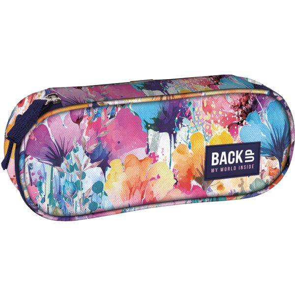 BackUp virágos ovális tolltartó - Summer Flowers