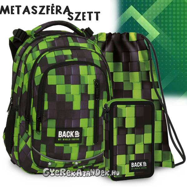 BackUp iskolatáska hátizsák Premium SZETT- Metaszféra