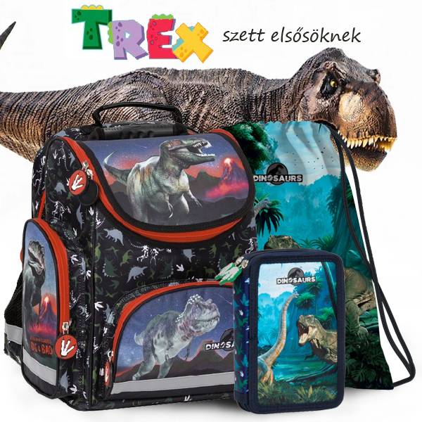 Dinoszauruszos iskolatáska SZETT- Big T-Rex