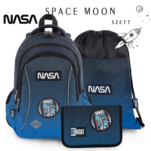 St. Right NASA iskolatáska 39 cm SZETT – Space Moon
