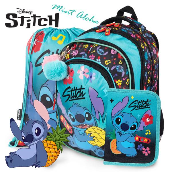 Stitch iskolatáska, hátizsák SZETT – Mint Aloha